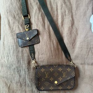 Louis Vuitton Felicie Strap & Go Handbag Monogram Canvas